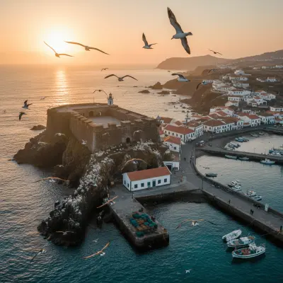 Vila do Porto at Dawn: Shearwaters and the São Brás Fort