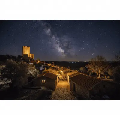 Linhares da Beira After Dark: Stars Above a Medieval Village
