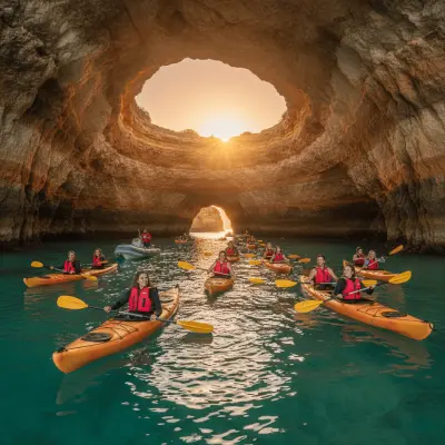 Sunrise Kayak Tour to Benagil Caves in Lagoa
